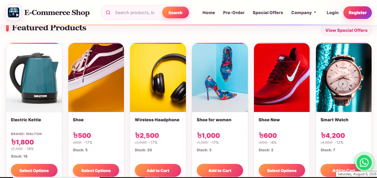 E-Commerce Website and Order Management - Professional