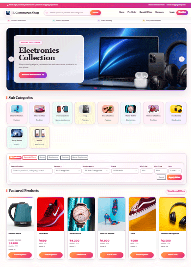 E-Commerce Website and Order Management - Professional screenshot