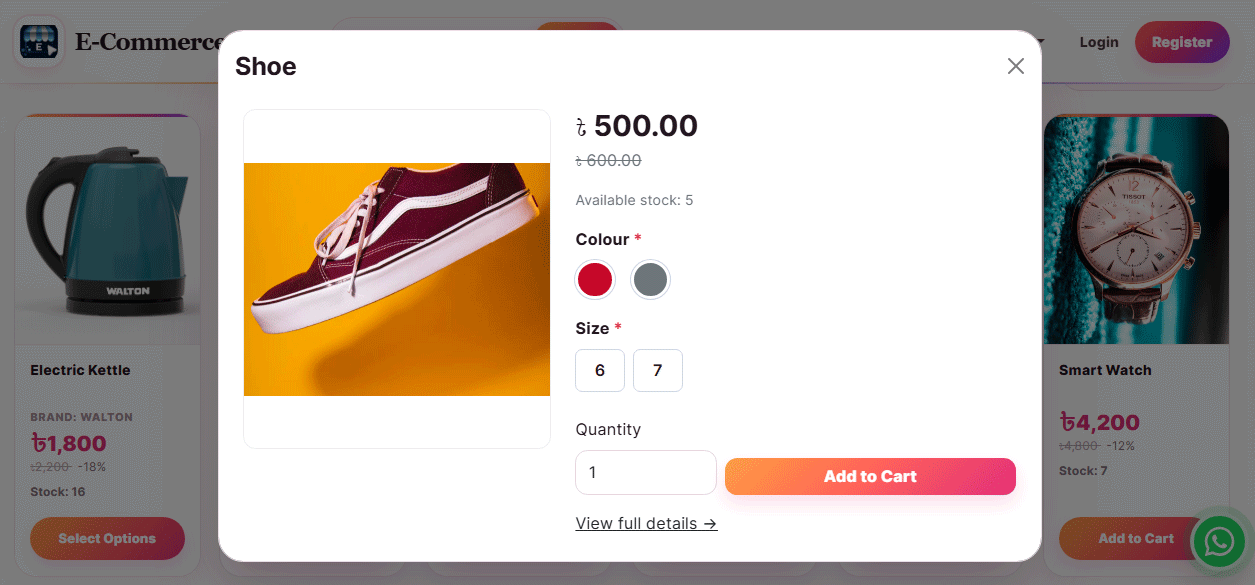 E-Commerce Website and Order Management - Professional screenshot