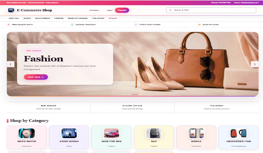 E-Commerce Website and Order Management - Professional Premium